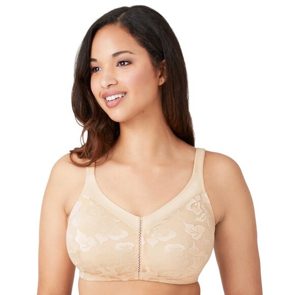 WACOAL Awareness Full Figure Seamless Wire Free Bra in Sand Lace - Size 36B - Picture 1 of 12